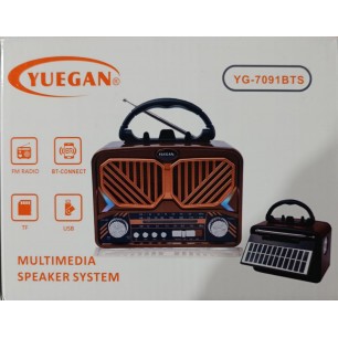 PL-4703 FM,BT,SD,USB GİRİŞLİ NOSTALJİ RADYO SOLAR PANELLİ